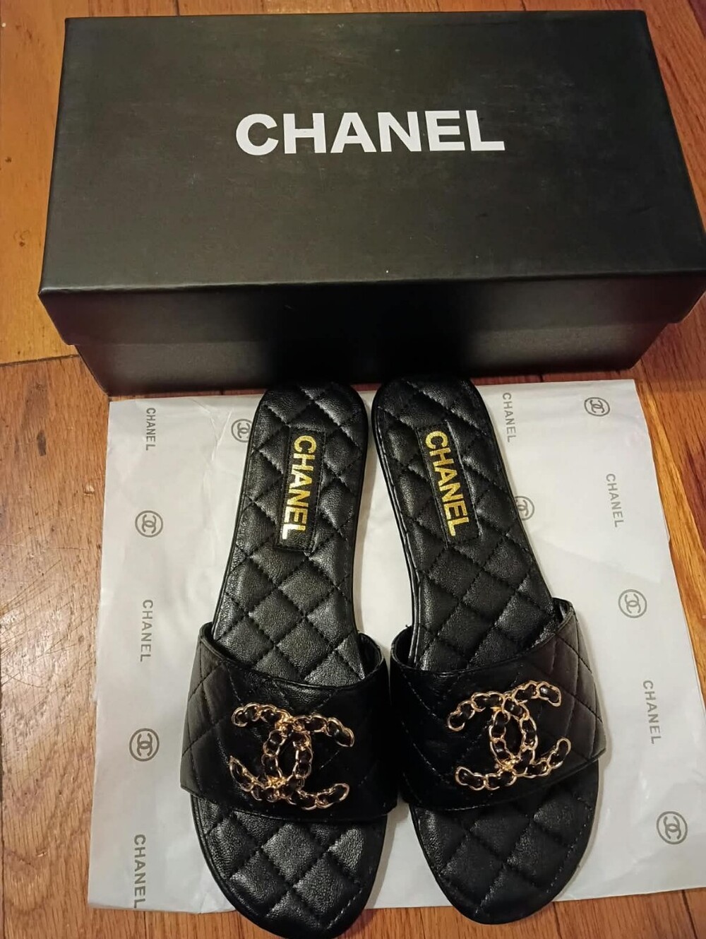 Chanel slide sandals